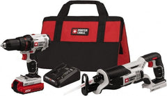 Porter-Cable - 20 Volt Cordless Tool Combination Kit - Includes 1/2" Drill/Driver & Reciprocating Saw, Lithium-Ion Battery Included - Exact Tooling
