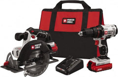 Porter-Cable - 20 Volt Cordless Tool Combination Kit - Includes Drill/Driver & Circular Saw, Lithium-Ion Battery Included - Exact Tooling