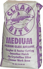 NC Minerals - Medium Grade Angular Crushed Glass - 40 to 80 Grit, 50 Lb Bag - Exact Tooling