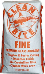 NC Minerals - Fine Grade Angular Crushed Glass - 80 to 100 Grit, 50 Lb Bag - Exact Tooling