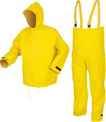MCR Safety - Size S, Yellow, Rain, Disposable Encapsulated Suit - Attached Hood, Take Up Snaps Ankle, Take Up Snaps Wrist - Exact Tooling