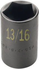 SK - 1/2" Drive 13/16" Standard Impact Socket - 5 Points, 2" OAL - Exact Tooling