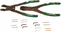SK - 1-13/16 to 4" Ring Internal, 1-1/2 to 4" Ring External, Solid Combination Retaining Ring Pliers - Exact Tooling