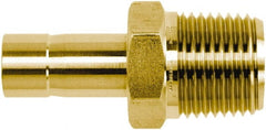 Brennan - 1/4" OD, Brass Male Adapter - NPT Ends - Exact Tooling
