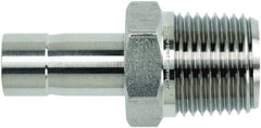 Brennan - 3/8" OD, Stainless Steel Male Adapter - NPT Ends - Exact Tooling