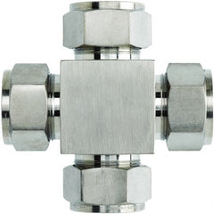 Brennan - 3/8" OD, Stainless Steel Union Cross - All Comp Ends - Exact Tooling