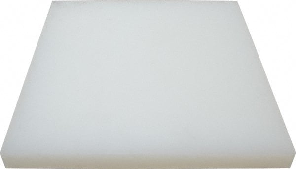 Value Collection - 1" Thick x 12" Wide x 1' Long, Polypropylene Sheet - Translucent White - Exact Tooling