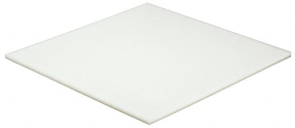 Made in USA - 1/4" Thick x 12" Wide x 1' Long, Polyethylene (HDPE) Sheet - White, ±5% Tolerance - Exact Tooling