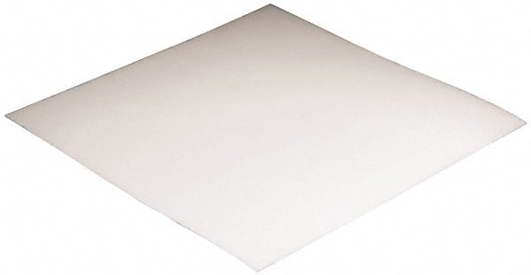 Made in USA - 3/8" Thick x 12" Wide x 1' Long, Polyethylene (LDPE) Sheet - White, ±5% Tolerance - Exact Tooling