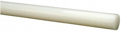 Value Collection - 8' Long, 5/8" Diam, Polyethylene (HDPE) Plastic Rod - White - Exact Tooling