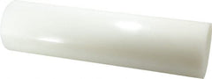 Value Collection - 1' Long, 3" Diam, Polyethylene (HDPE) Plastic Rod - White - Exact Tooling
