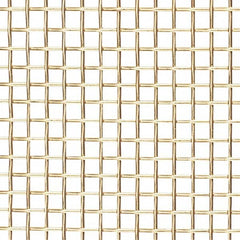 Value Collection - 16 Gage, 0.063 Inch Wire Diameter, 2 x 2 Mesh per Linear Inch, Brass, Wire Cloth - 0.437 Inch Opening Width, 36 Inch Wide, Cut to Length - Exact Tooling