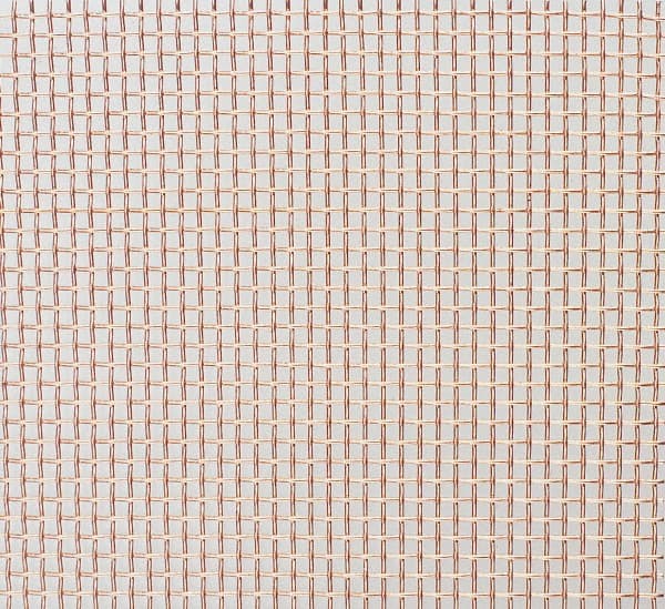 Value Collection - 24 Gage, 0.023 Inch Wire Diameter, 12 x 12 Mesh per Linear Inch, Copper, Wire Cloth - 0.06 Inch Opening Width, 36 Inch Wide, Cut to Length - Exact Tooling