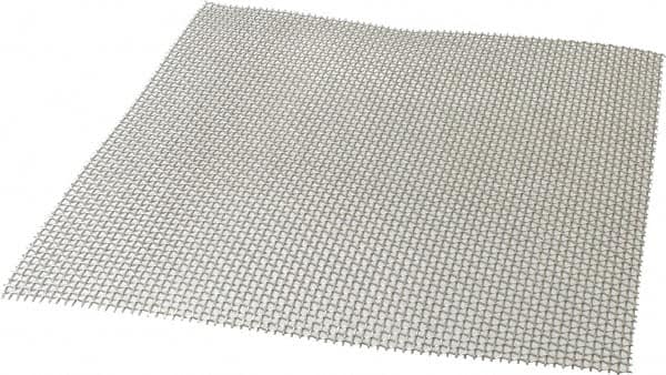 Value Collection - 18 Gage, 0.047 Inch Wire Diameter, 6 x 6 Mesh per Linear Inch, Stainless Steel, Wire Cloth - 0.12 Inch Opening Width, 12 Inch Wide x 12 Inch Stock Length - Exact Tooling