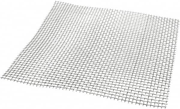 Value Collection - 18 Gage, 0.047 Inch Wire Diameter, 4 x 4 Mesh per Linear Inch, Stainless Steel, Wire Cloth - 0.203 Inch Opening Width, 12 Inch Wide x 12 Inch Stock Length - Exact Tooling