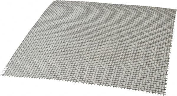 Value Collection - 18 Gage, 0.047 Inch Wire Diameter, 5 x 5 Mesh per Linear Inch, Stainless Steel, Wire Cloth - 0.153 Inch Opening Width, 12 Inch Wide x 12 Inch Stock Length - Exact Tooling