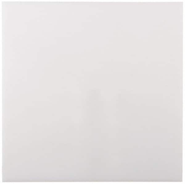 Made in USA - 1-1/2" Thick x 12" Wide x 2' Long, Polyethylene (UHMW) Sheet - White, ±0.10% Tolerance - Exact Tooling