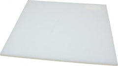 Made in USA - 1/4" Thick x 12" Wide x 1' Long, Polyethylene (UHMW) Sheet - White, ±0.20% Tolerance - Exact Tooling