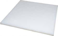 Made in USA - 3/8" Thick x 12" Wide x 1' Long, Polyethylene (UHMW) Sheet - White, ±0.20% Tolerance - Exact Tooling