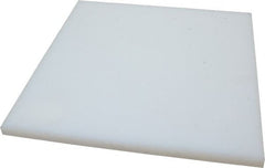 Made in USA - 1/2" Thick x 12" Wide x 1' Long, Polyethylene (UHMW) Sheet - White, ±0.10% Tolerance - Exact Tooling