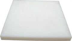 Made in USA - 1" Thick x 12" Wide x 1' Long, Polyethylene (UHMW) Sheet - White, ±0.10% Tolerance - Exact Tooling