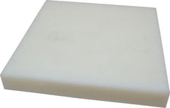 Made in USA - 1-1/2" Thick x 12" Wide x 1' Long, Polyethylene (UHMW) Sheet - White, ±0.10% Tolerance - Exact Tooling