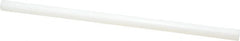 Made in USA - 1' Long, 2-1/4" Diam, Polyethylene (UHMW) Plastic Rod - White - Exact Tooling