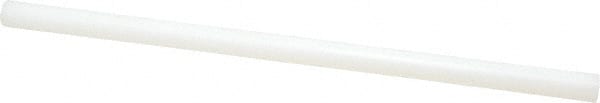 Made in USA - 1' Long, 1-1/2" Diam, Polyethylene (UHMW) Plastic Rod - White - Exact Tooling