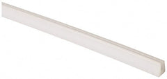 Made in USA - 0.28 Inch Thick x 0.28 Inch Wide, Polyethylene (UHMW), Snap On Wear Strip - 1/8 Inch Inside Width x 0.34 Inch Overall Height - Exact Tooling