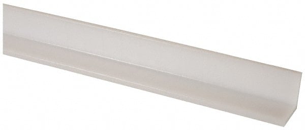 Made in USA - 1/4 Inch Thick, Polyethylene (UHMW), Strip Angle Wear Strip - 1-1/2 Inch Wide - Exact Tooling