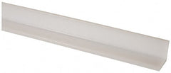 Made in USA - 1/4 Inch Thick, Polyethylene (UHMW), Strip Angle Wear Strip - 1-1/2 Inch Wide - Exact Tooling