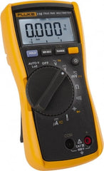 Fluke - 116, CAT III, 600 VAC/VDC, Digital True RMS Auto Ranging Manual Ranging Multimeter - Measures Voltage, Capacitance, Resistance, Temperature - Exact Tooling