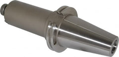 Accupro - CAT50 Taper Shank 1" Pilot Diam Shell Mill Holder - 6" Flange to Nose End Projection, 1/2-20 Lock Screw, Through-Spindle & DIN Flange Coolant - Exact Tooling