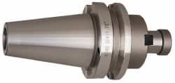 Accupro - BT40 Taper Shank 3/4" Pilot Diam Shell Mill Holder - 1-3/4" Flange to Nose End Projection, 2" Nose Diam, 3/8-24 Lock Screw, Through-Spindle & DIN Flange Coolant - Exact Tooling
