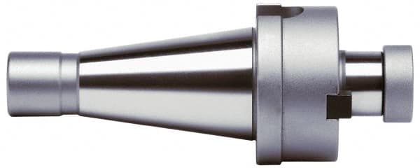 Accupro - NMTB50 Taper Shank 2" Pilot Diam Shell Mill Holder - 1.88" Flange to Nose End Projection, 1-14 Lock Screw, Through-Spindle Coolant - Exact Tooling
