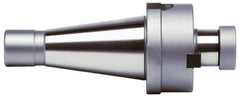 Accupro - NMTB50 Taper Shank 2" Pilot Diam Shell Mill Holder - 1.88" Flange to Nose End Projection, 1-14 Lock Screw, Through-Spindle Coolant - Exact Tooling