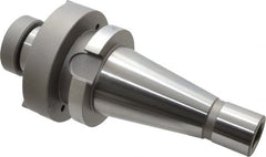 Accupro - NMTB40 Taper Shank 1-1/4" Pilot Diam Shell Mill Holder - 1-1/2" Flange to Nose End Projection, 5/8-18 Lock Screw, Through-Spindle Coolant - Exact Tooling