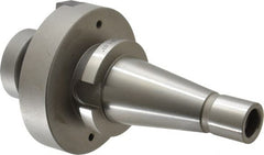 Accupro - NMTB40 Taper Shank 1-1/2" Pilot Diam Shell Mill Holder - 1.63" Flange to Nose End Projection, 3/4-16 Lock Screw, Through-Spindle Coolant - Exact Tooling