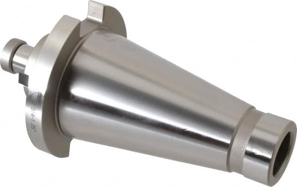 Accupro - NMTB50 Taper Shank 3/4" Pilot Diam Shell Mill Holder - 1-1/4" Flange to Nose End Projection, 3/8-24 Lock Screw, Through-Spindle Coolant - Exact Tooling