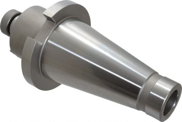 Accupro - NMTB50 Taper Shank 1" Pilot Diam Shell Mill Holder - 1.88" Flange to Nose End Projection, 1/2-20 Lock Screw, Through-Spindle Coolant - Exact Tooling