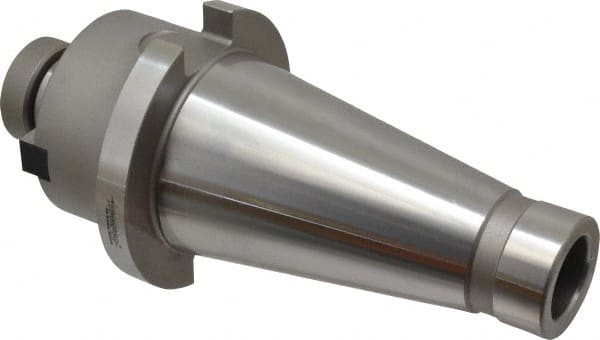 Accupro - NMTB50 Taper Shank 1-1/4" Pilot Diam Shell Mill Holder - 1.88" Flange to Nose End Projection, 5/8-18 Lock Screw, Through-Spindle Coolant - Exact Tooling