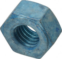 Value Collection - 1/2-13 UNC Steel Right Hand Heavy Hex Nut - 7/8" Across Flats, 31/64" High, Galvanized Finish - Exact Tooling