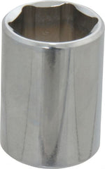 Proto - 1/2" Drive, Standard Hand Socket - 6 Points, 1-1/2" OAL, Chrome Finish - Exact Tooling