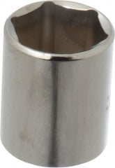 Proto - 1/2" Drive, Standard Hand Socket - 6 Points, 1-1/2" OAL, Chrome Finish - Exact Tooling