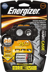 Energizer - 2 Red, Green, White LED Bulb, 160 Lumens, Hands-free Flashlight - Black, Gray Plastic Body, 3 AA Alkaline Batteries Included - Exact Tooling