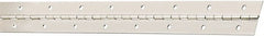 National Mfg. - 30" Long x 1-1/2" Wide, Steel Satin Nickel Coating Continuous Hinge - 0.042" Thick with Holes - Exact Tooling