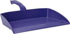 Vikan - 12-1/2" Wide Handheld Dustpan - Plastic Body, 4-1/2" Handle, Purple - Exact Tooling
