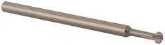 Made in USA - 0.12" Cutter Head Diam, 0.072" Flat Width, 2" OAL, Solid Carbide, Single Right Hand Back Chamfer - Exact Tooling
