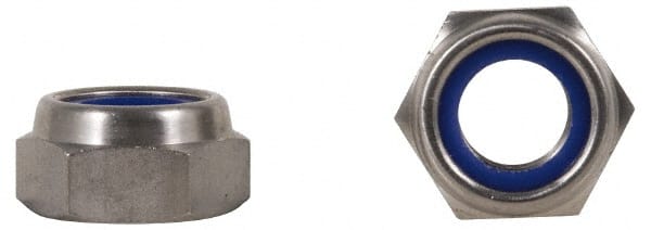 Value Collection - 3/4-10 UNC 18-8 Heavy Hex Lock Nut with Nylon Insert - 1-1/4" Width Across Flats, 45/64" High, Uncoated - Exact Tooling