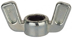 Value Collection - 3/8-16 UNC, Zinc Plated, Zinc Alloy Nylon-Insert Locking Wing Nut - Grade 2, 1-1/2" Wing Span, 0.718" Wing Span - Exact Tooling
